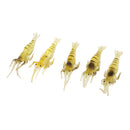 Pack of 5 Plastic Soft Shrimp Prawn Lures Artificial Baits Sea Fishing Tackles