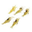 Pack of 5 Plastic Soft Shrimp Prawn Lures Artificial Baits Sea Fishing Tackles