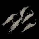 Pack of 5 Luminous Plastic Simulation Soft Shrimp Fishing Lures Baits Smell Tackle with Hook