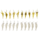 Pack of 5 Luminous Plastic Simulation Soft Shrimp Fishing Lures Baits Smell Tackle with Hook