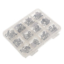 120Pcs Fishing Rod Guide Guides Tip Steel DIY Casting Eye Rings Repair Kit