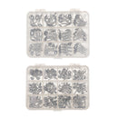 120Pcs Fishing Rod Guide Guides Tip Steel DIY Casting Eye Rings Repair Kit