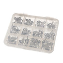 120Pcs Fishing Rod Guide Guides Tip Steel DIY Casting Eye Rings Repair Kit