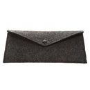 Handmade Wool Felt Glasses Case Eyeglasses Sunglasses Button Case Box Holder Pen Pouch Black