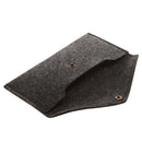 Handmade Wool Felt Glasses Case Eyeglasses Sunglasses Button Case Box Holder Pen Pouch Black