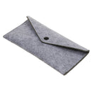 Handmade Wool Felt Glasses Case Eyeglasses Sunglasses Button Case Box Holder Pen Pouch Grey