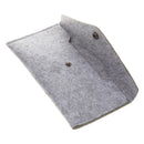Handmade Wool Felt Glasses Case Eyeglasses Sunglasses Button Case Box Holder Pen Pouch Grey