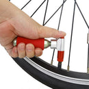 Portable CO2 Bicycle Bike Threaded Cartridge Tire Pump Mini Cycle Tyre Inflator for Presta Schrader Red