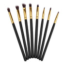 13pcs Wooden Handle Makeup Brushes Set Eyeshadow Eyeliner Foundation - Black