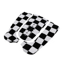 3 piece Black and White Grid EVA Diamond Surfboard Traction Tail Pads Deck Grips