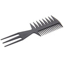 10pcs/set Pro Salon Hair Cut Styling Hairdressing Barbers Combs Brushes with Storage Bag - Black