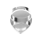 Stainless Steel Eyelash Extension Glue Ring Holder Pallet Heart Shape Silver