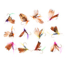 12 Pcs Dry Trout Fly Fishing Flies Topwater Fishing Lures Hooks