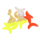 Pack of 100 Pcs Soft Worm Fishing Lures Artificial Simulation Maggot Bait
