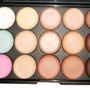 Women Girls Cosmetic Beauty Party Charms Eye Makeup Tools 15-Color Eyeshadow Palette+20Pcs/Set Eyebrow Lip Makeup Brushes Black