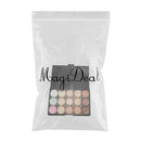 Women Girls Cosmetic Beauty Party Charms Eye Makeup Tools 15-Color Eyeshadow Palette+20Pcs/Set Eyebrow Lip Makeup Brushes Black