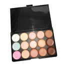 Women Girls Cosmetic Beauty Party Charms Eye Makeup Tools 15-Color Eyeshadow Palette+20Pcs/Set Eyebrow Lip Makeup Brushes Black