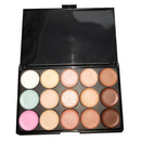 Women Girls Cosmetic Beauty Party Charms Eye Makeup Tools 15-Color Eyeshadow Palette+20Pcs/Set Eyebrow Lip Makeup Brushes Black