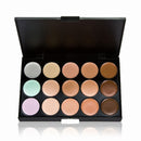 Women Girls Cosmetic Beauty Tools Eye Makeup 15-Color Eyeshadow Palette+20Pcs/Set Eyebrow Lip Liner Makeup Brushes Brown Gold