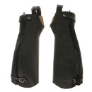 1 Pair Black Soft Leather Equestrian Horse Riding Gaiters Half Chaps Medium