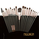 15-Color Concealer Palette+20Pcs Eyebrow Lip Liner Makeup Brush Black Coffee