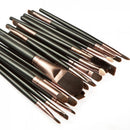 15-Color Concealer Palette+20Pcs Eyebrow Lip Liner Makeup Brush Black Coffee