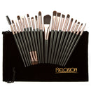 15-Color Concealer Palette+20Pcs Eyebrow Lip Liner Makeup Brush Black Coffee