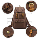 Fashion Canvas Large Backpack Vintage Rucksack Hiking Travel Shouder Bag Carry Case - Tan
