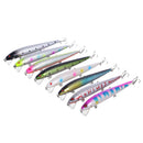 Set of 8 Hard Plastic Fishing Lures Baits Crankbaits Tackle Hooks 14cm/15.8g