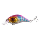Set of 10 Hard ABS Plastic Fishing Lures Baits with 2 Treble Hooks Size 6
