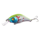 Set of 10 Hard ABS Plastic Fishing Lures Baits with 2 Treble Hooks Size 6