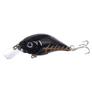 Set of 10 Hard ABS Plastic Fishing Lures Baits with 2 Treble Hooks Size 6