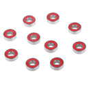 Replacement Pack of 10 Abec-7 Longboard Skateboard Bearings Fast Racing Red