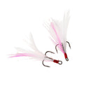 5pcs Carbon Steel Sharp Fishing Treble Hooks with Feather Accessories 6