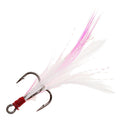 5pcs Carbon Steel Sharp Fishing Treble Hooks with Feather Accessories 6