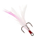 5pcs Carbon Steel Sharp Fishing Treble Hooks with Feather Accessories 6
