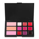 Professional 12 Colors Beauty Makeup Face Blush Blusher Palette Lip Gloss