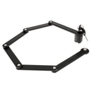 Portable Folding Bike Lock Black With Rack High Security Bicycle Lock