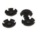 Pack of 4 Plastic Stick Tray Alpenstock Hiking Mountaineering Trekking Black