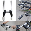 Adjustable Folding Bicycle Cycling Handlebars Foldable Scooter Bike Handle Bar - Alloy Aluminum + Plastic Fits for 25.4mm