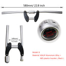 Adjustable Folding Bicycle Cycling Handlebars Foldable Scooter Bike Handle Bar - Alloy Aluminum + Plastic Fits for 25.4mm