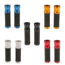 Pair Of Non Slip Ergonomic Design Plastic Aluminium Alloy Bike Bicycle Handlebar Grip 12.5cm Blue