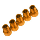 Ultra light Convenient Easy To Install Presta To Schrader Valve Adapter PACK OF 5PCS 0.63 inch Gold