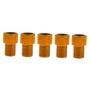 Ultra light Convenient Easy To Install Presta To Schrader Valve Adapter PACK OF 5PCS 0.63 inch Gold