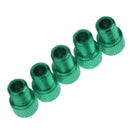 Ultra light Convenient Easy To Install Presta To Schrader Valve Adapter PACK OF 5PCS 0.63 inch Green