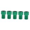 Ultra light Convenient Easy To Install Presta To Schrader Valve Adapter PACK OF 5PCS 0.63 inch Green
