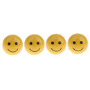 4pcs Mini Smile Smiling Face Yellow Valve Caps Dust Cover for BMX Bike Car