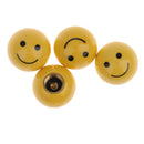 4pcs Mini Smile Smiling Face Yellow Valve Caps Dust Cover for BMX Bike Car