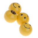 4pcs Mini Smile Smiling Face Yellow Valve Caps Dust Cover for BMX Bike Car
