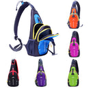 Unisex Single Shoulder Chest Bag Shopping Dating Camping Messenger Bag Blue